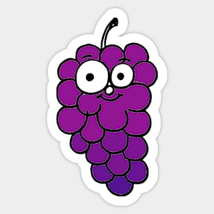 Happy, Healthy Grapes Doodle Sticker